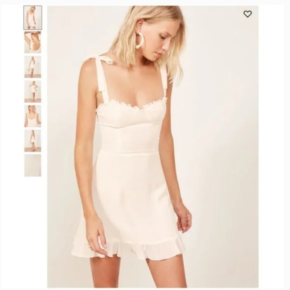 Reformation Christine Mini Dress - Ivory - Picture 2 of 12